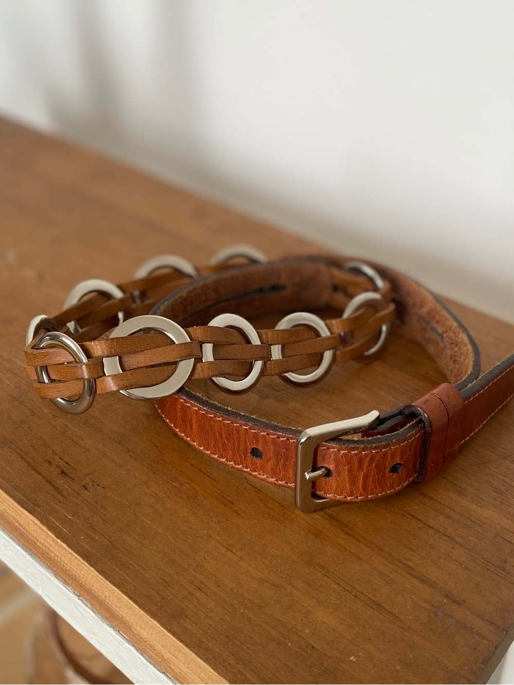 Brave Leather boho western brown belt